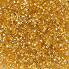 Gold Silver Lined, Colour Code 0042, Size 11/0  Cut  Miyuki Delica Beads, 5.2g a...