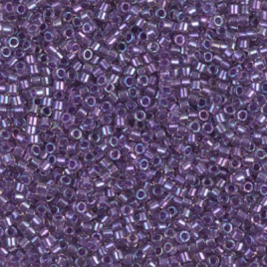 DB1754 Sparkling Purple Lined Crystal AB, Size 11/0 Miyuki Delica Beads, 5.2g approx. 