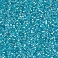 DB1708 Mint Pearl Lined Ocean Blue, Size 11/0 Miyuki Delica Beads, 5.2g approx. 