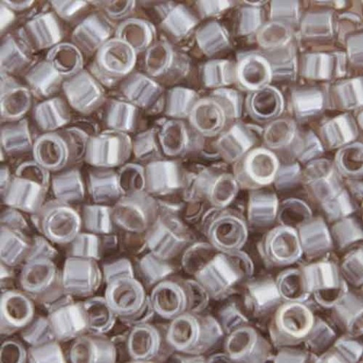 DB1485 Light Taupe Transparent Luster, Size 11/0 Miyuki Delica Beads, 5.2g approx. *Being discontinued by Factory*