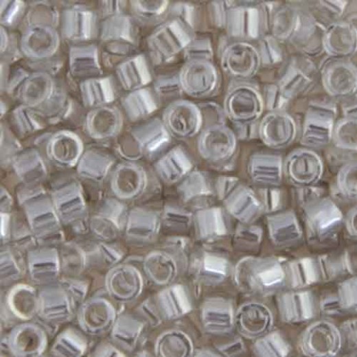 DB1477 Pale Taupe Transparent Luster, Size 11/0 Miyuki Delica Beads, 5.2g approx. *Being discontinued by Factory*