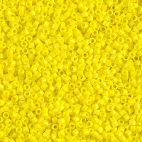 DBS0721  Opaque Yellow Miyuki 15/0 Miyuki Delica Beads, colour 0721, 5.2g approx.