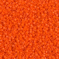 DBS0722  Opaque Orange Miyuki 15/0 Miyuki Delica Beads, colour 0722, 5.2g approx.