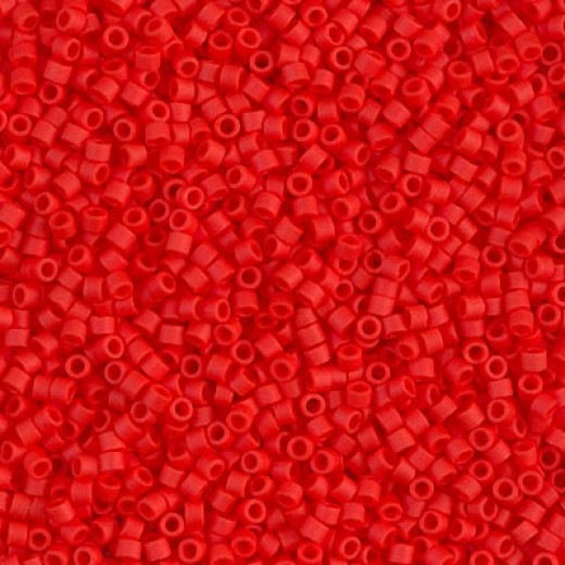 DBS0757  Opaque Light Siam Matted Miyuki 15/0 Miyuki Delica Beads, colour 0757, 5.2g approx.