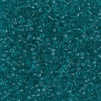 DBS1108  Transparent Caribbean Teal, Colour 1108 15/0 Miyuki Delica Beads, 5.2g approx.