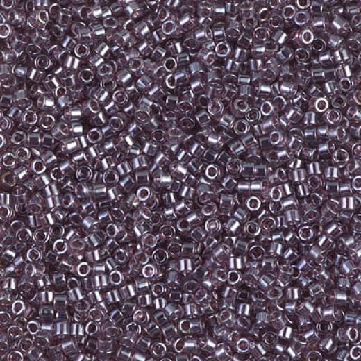 DBS1224  Transparent Mauve Luster, Colour 1224 15/0 Miyuki Delica Beads, 5.2g approx.