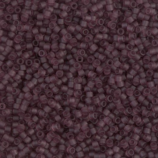 DBS1264  Matte Transparent Mauve, Colour 1264 15/0 Miyuki Delica Beads, 5.2g approx.