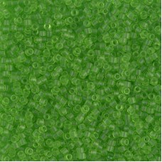 DBS1266  Matte Transparent Lime, Colour 1266 15/0 Miyuki Delica Beads, 5.2g app...