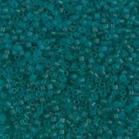 DBS1268  Matte Transparent Caribbean Teal, Colour 1268 15/0 Miyuki Delica Beads, 5.2g approx.