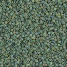 DBS1282  Matte Transparent Olive AB, Colour 1282 15/0 Miyuki Delica Beads, 5.2g...