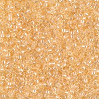 DBS1478  Transparent Pale Apricot Luster, Colour 1478 15/0 Miyuki Delica Beads, 5.2g approx.