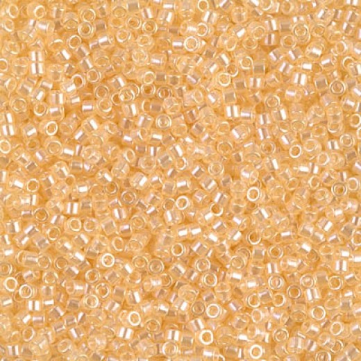 DBS1478  Transparent Pale Apricot Luster, Colour 1478 15/0 Miyuki Delica Beads, 5.2g approx.