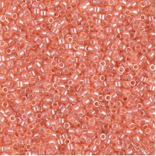 DBS1480  Transparent Peach Luster, Colour 1480 15/0 Miyuki Delica Beads, 5.2g a...