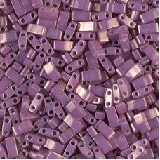 Opaque Dark Orchid Luster Miyuki Half Tila Beads, colour 1867,  5.2gm approx.