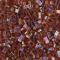 Transparent Topaz AB Miyuki Half Tila Beads, colour 0257,  5.2gm approx.