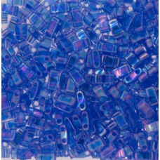 Transparent Lt.Sapphire AB Miyuki Half TILA Beads, Colour 0261, 5.2g appx.