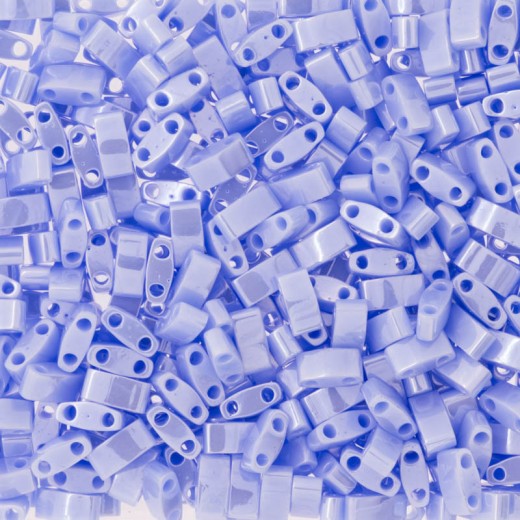 Opaque Light Periwinkle Luster Miyuki Half TILA Beads, Colour 0446, 5.2g appx.