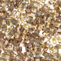 Picasso Transparent Lt.Smoky Topaz Miyuki Half TILA Beads, Colour 4505, 5.2g appx.