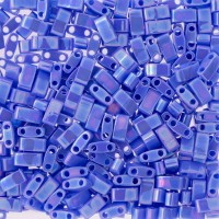 Opaque Periwinkle AB Miyuki Half TILA Beads, Colour 0483, 5.2g appx.