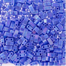 Opaque Periwinkle AB Miyuki Half TILA Beads, Colour 0483, 5.2g appx.