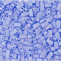 Opaque Light Periwinkle Matted AB Miyuki Half TILA Beads, Colour 0494FR, 5.2g appx.