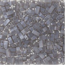 Silver Grey Ceylon Miyuki Half TILA Beads, Colour 0526, 5.2g appx.