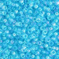 Dark Aqua Transparent AB Miyuki 15/0 Seed Beads, 100g, Colour 0260