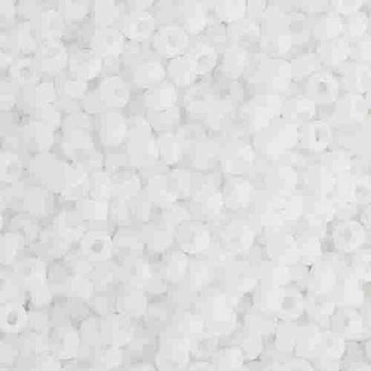 Chalk White Opaque Matte  Colour -0402F Miyuki 15/0 Seed Beads, 8.2g approx.