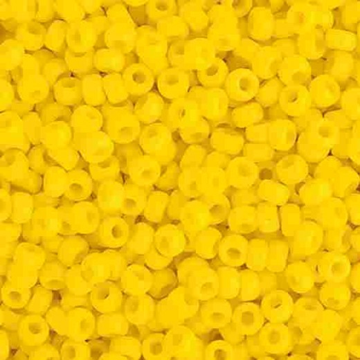 Yellow Opaque  Colour -0404 Miyuki 15/0 Seed Beads, 8.2gm apprx.