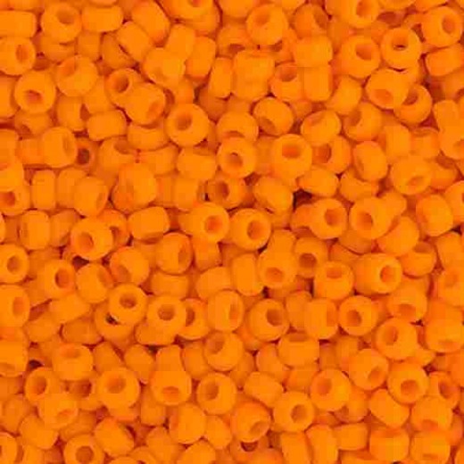 Orange Mandarin Opaque  Colour -0405 Miyuki 15/0 Seed Beads, 8.2gm apprx.