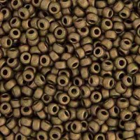 Dark Bronze Matte Metallic Miyuki 15/0 Seed Beads, 100g, Colour 2006