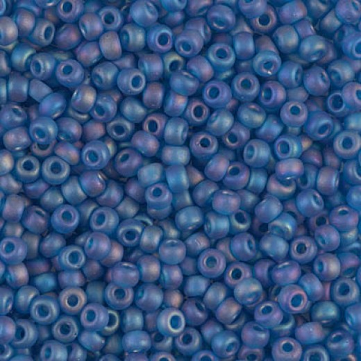 Transparent Capri Blue Matte AB Miyuki Size 8/0 seed beads, Colour 0149FR, 22gm