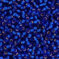 Bulk Bag Cobalt Blue Silver Lined Miyuki 15/0 Seed Beads, 100g, Colour 0020