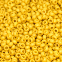 Matte Opaque Canary yellow Miyuki Size 8/0 seed beads, Colour  2311, 22gm