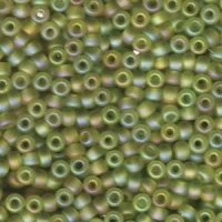 Transparent Matte Chartreuse AB, Colour 0143FR Miyuki 6/0 Seed Beads, wholesale pack, 250g approx.