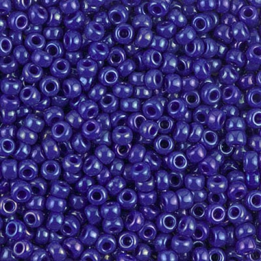 Opaque Cobalt Luster Miyuki Size 8/0 seed beads, Colour 1945, 22gm