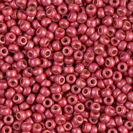 Light Cranberry Matte Duracoat Galvanized Size 8/0 seed beads,, Colour 4211F, 22gm