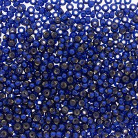 Silver Lined Navy Blue Duracoat Size 8/0 seed beads,, Colour 4281, 22gm