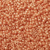 Opaque Salmon Miyuki 15/0 Seed Beads, 100g, Colour 0429