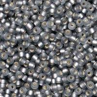 Grey Silver Lined Matte, Miyuki 11/0 Seed Beads, Colour 0021F, 22g Approx