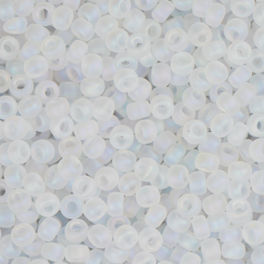 Miyuki Size 8 Seed Beads, Crystal AB Matte, Colour 0131FR, 250 Grams