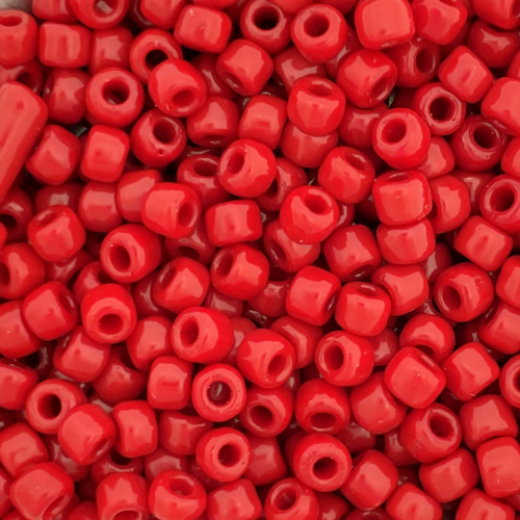 Red Opaque Miyuki 11/0 Seed Beads, Colour 0408, 22 Grams