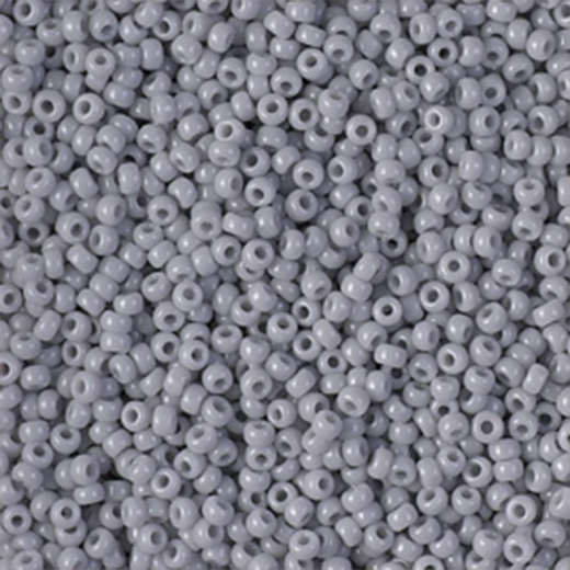 Opaque Cement Grey Miyuki 11/0 Seed Beads, 250g, Colour 0498