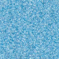 Glacier blue lined crystal AB Miyuki 11/0 seed beads, Colour 0269,  22g approx.