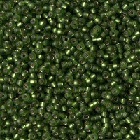 Matte Olive Silver Lined, Miyuki 11/0 Seed Beads, Colour 0026F, 22g Approx