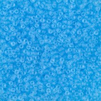 Aqua Transparent Matte, Miyuki 11/0 Seed Beads, Colour 0148F, 22g Approx