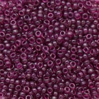 Miyuki Size 11 Seed Beads, Raspberry Luster Transparent, Colour 2236, 22g Approx.