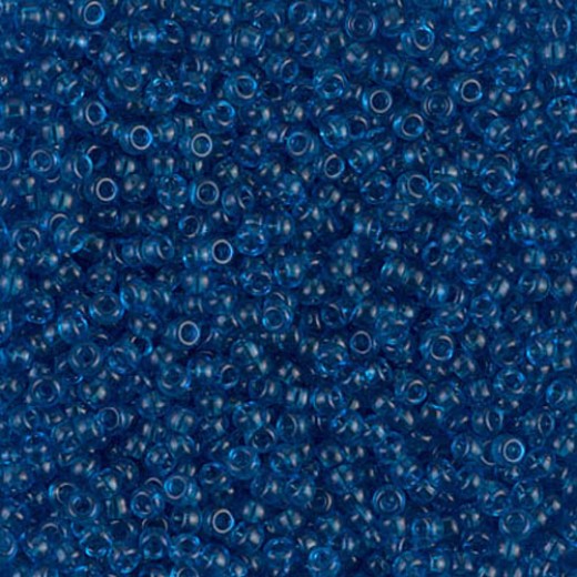 Transparent Capri Blue Miyuki Size 8/0 seed beads, Colour 149, 22gm