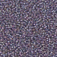 Silver Lined Amethyst AB Miyuki 15/0 Seed Beads, 8.2g, Colour 1024