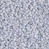 Matte Opaque Pale Blue-Grey Miyuki 15/0 Seed Beads, 100g bulk pack, Colour 2026